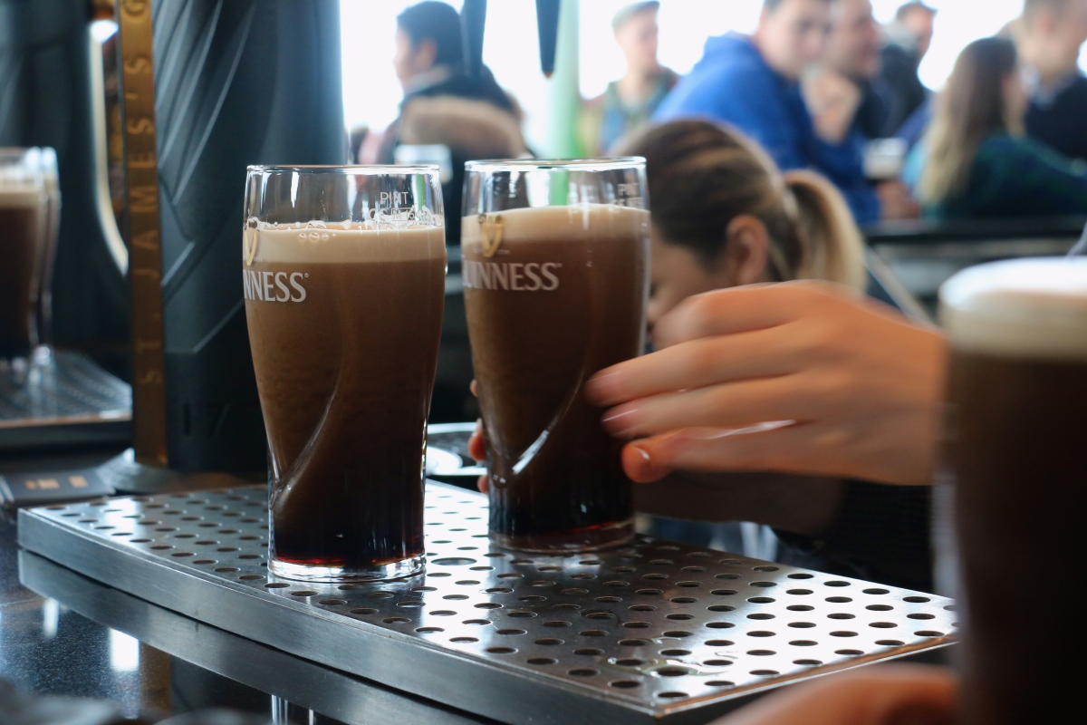 Guinness being poured    